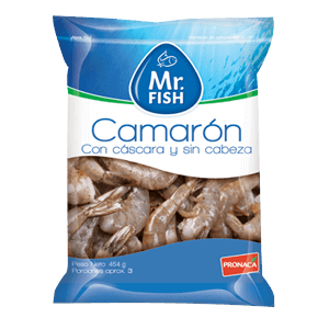 Camarón con cáscara clasificación mix 454 g